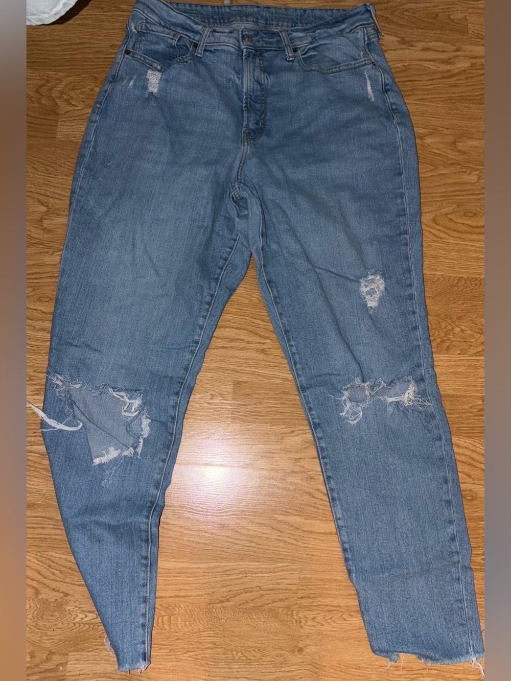 Old Navy High Rise Blue Distressed Jeans